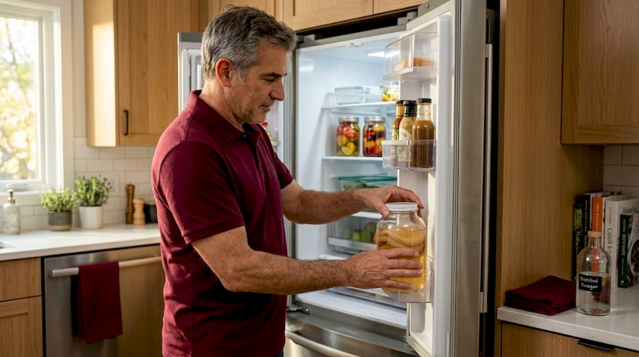 Storing kombucha SCOBY jar in refrigerator