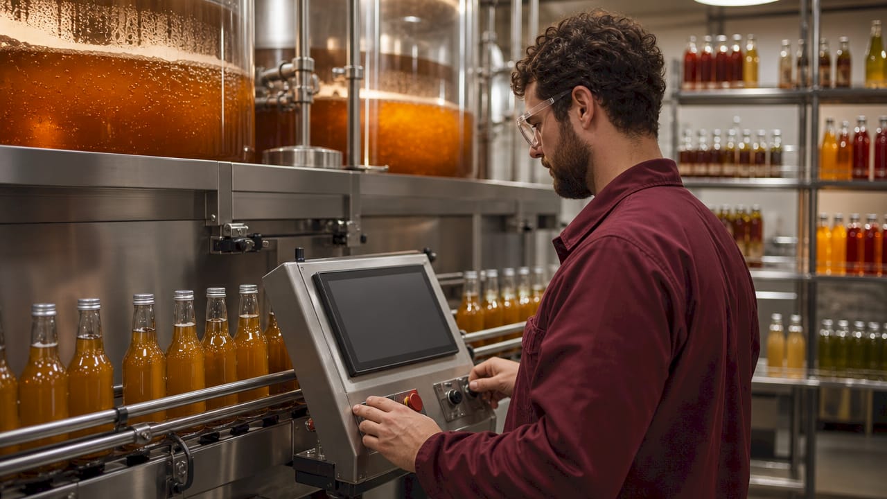 Industrial imported kombucha pasteurization line