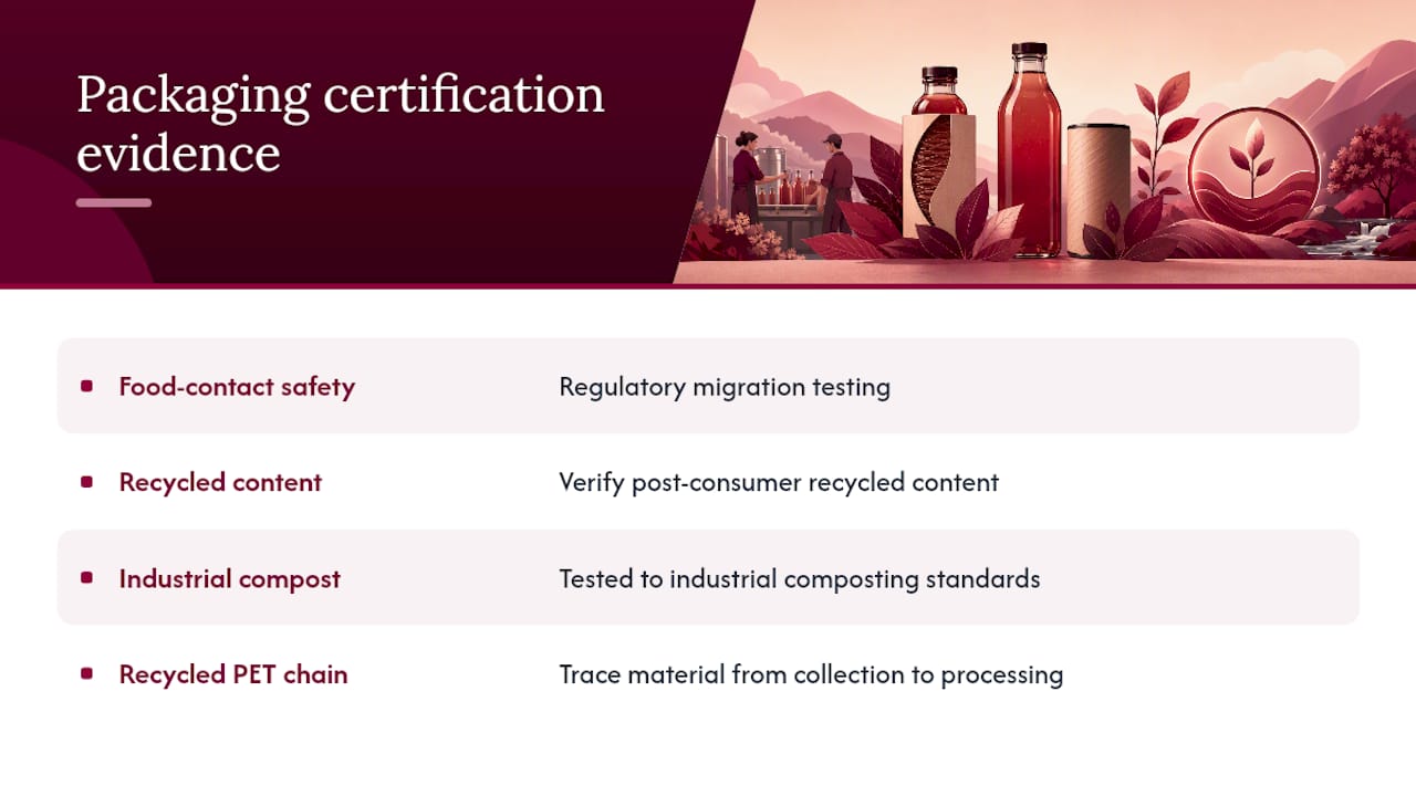 Four certification pathways for beverage packaging