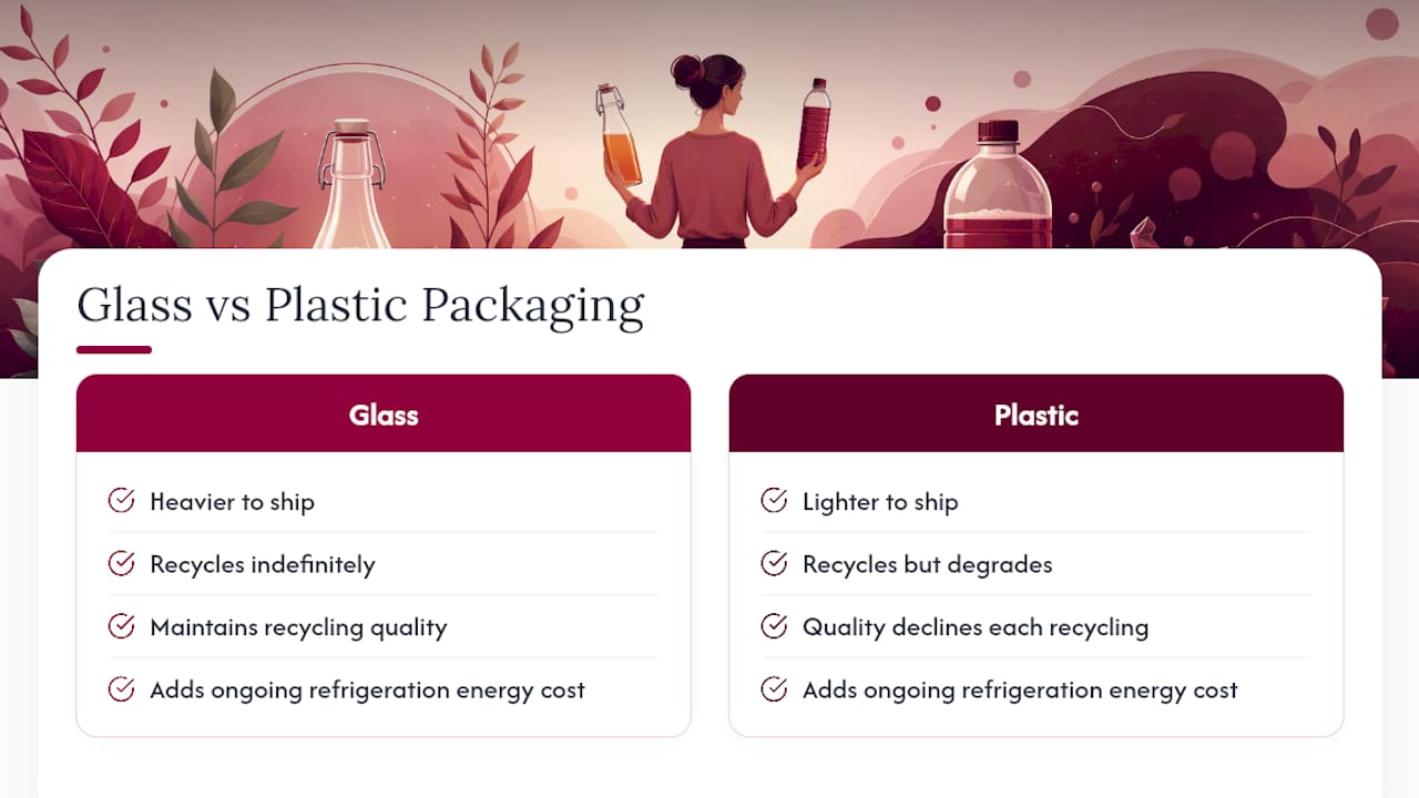 Glass and plastic packaging tradeoffs