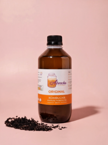 Aboocha Original kombucha bottle for the jun tea vs kombucha tasting