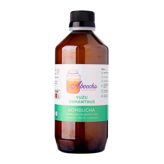 Aboocha Yuzu Osmanthus kombucha bottle