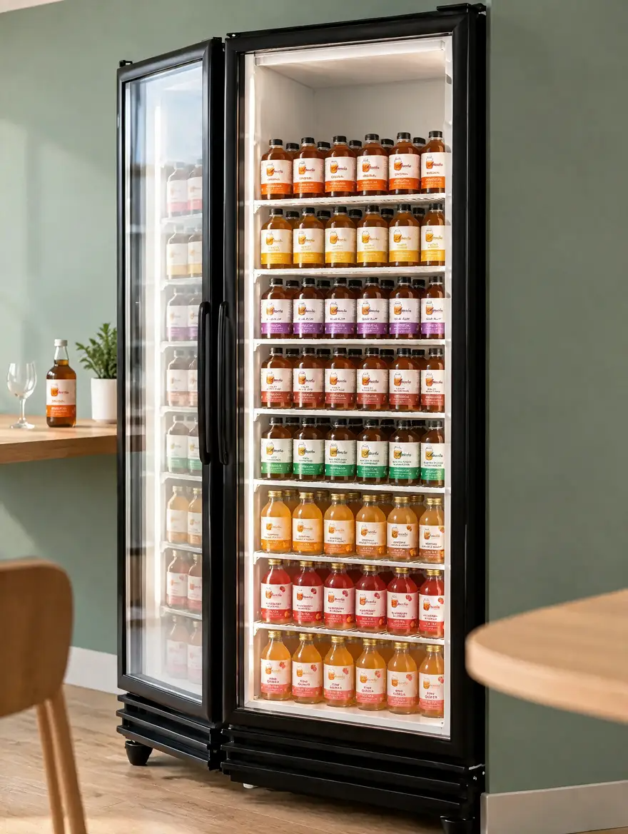 Aboocha kombucha in a corporate office pantry