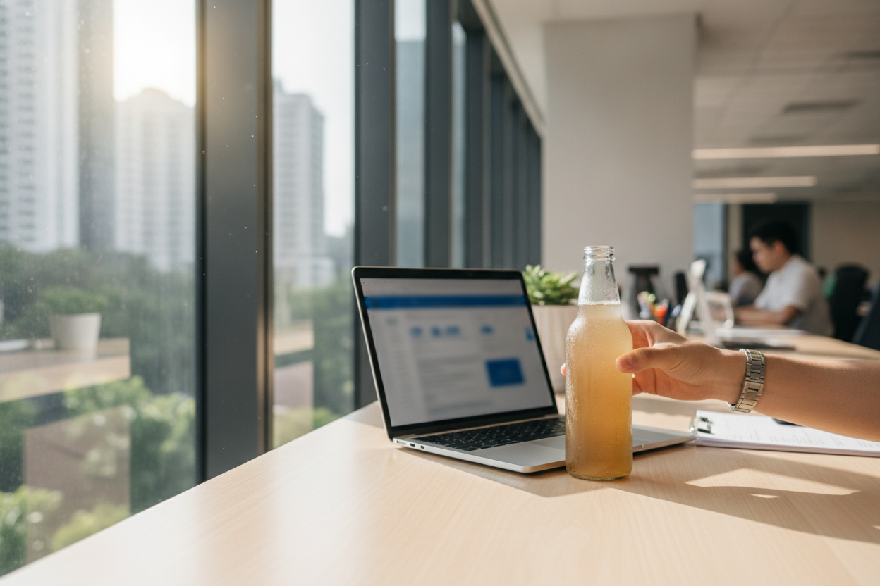 Can You Drink Kombucha at Work? What to Know